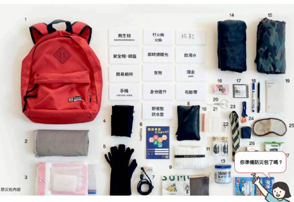 地震、颱風，甚至戰爭，家中該準備的避難包清單！周育如：避難，也要優雅有尊嚴