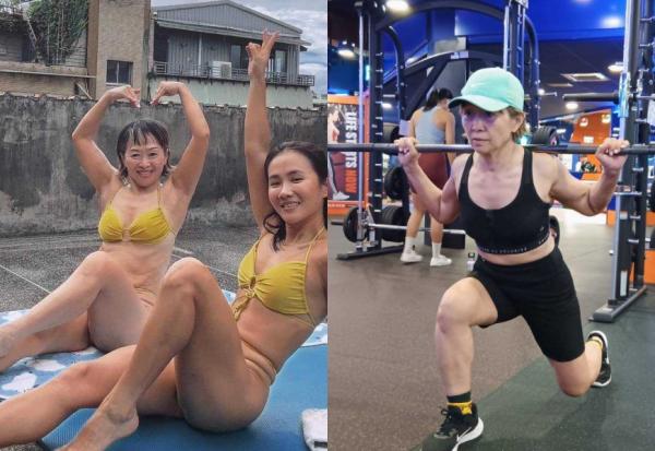 71歲穿泳裝在自家頂樓日光浴，爬樓梯不喘不累！廖桂蘭：練重訓很值得，因為可以省下醫藥費