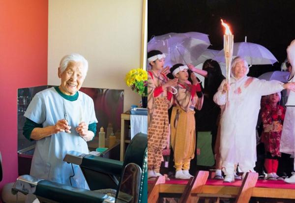 105歲還能挺直腰、當東奧聖火傳遞手！箱石阿嬤的元氣秘訣：日行千步30年、自己種新鮮蔬果兼練身體