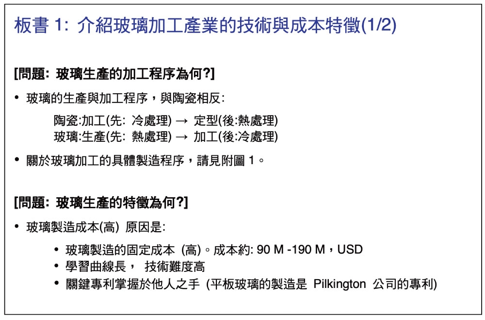 介紹玻璃加工產業的技術與成本特徵(1/2)