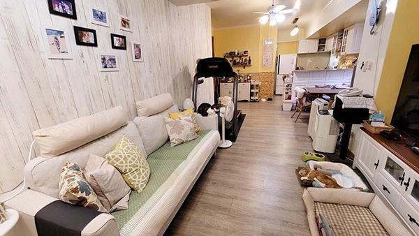 為了配合縮小的客廳，何安蒔選購了一組新沙發，讓新空間多點餘裕。