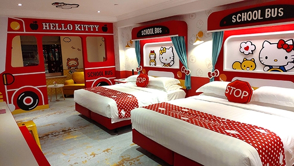 高雄漢來大飯店近來重新翻修迎客，也同步推出超可愛的三麗鷗主題房。