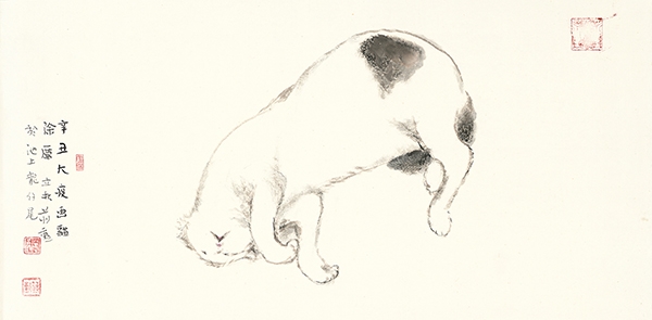 在龍仔尾，多了幾隻貓咪的陪伴，讓生活也多了一點美好與樂趣，讓蔣勳忍不住提筆畫下牠們可愛的模樣。