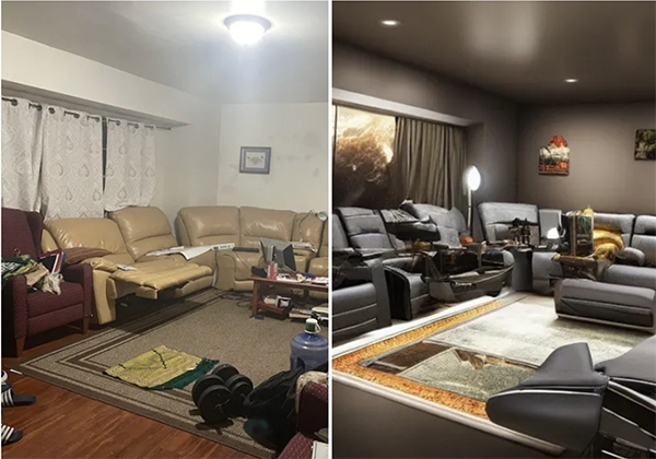 傳統的房間在RoomGPT的改造下變得非常不一樣。