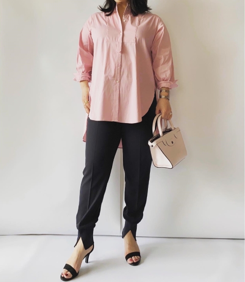 對於微胖身形的人來說，襯衫是比T恤更好的上半身單品選擇。（圖片來源：IG@futooshatai）