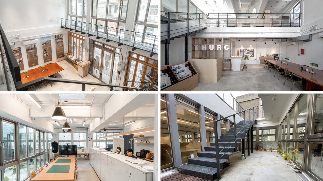 昌吉基地一樓整平挑高、二樓打通並留設天井引入自然採光。