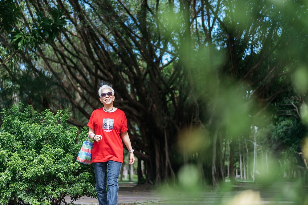 陳台珍積極鍛鍊骨盆肌，不讓漏尿問題困住自己，曾遠赴新疆旅行二十幾天。