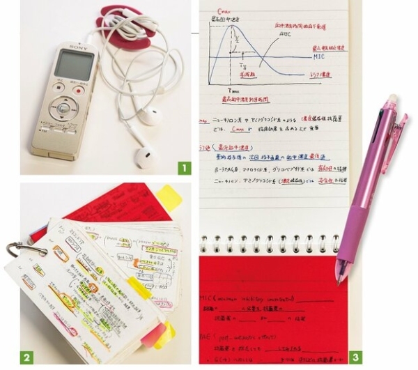 水野隆史使用的錄音筆及筆記本。（出自president online）