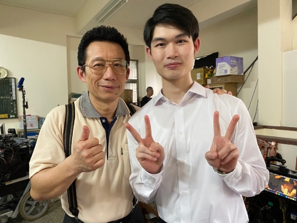 郭子乾與郭德君（右）父子感情好，支持兒子追求表演夢，教育方式相當開明。