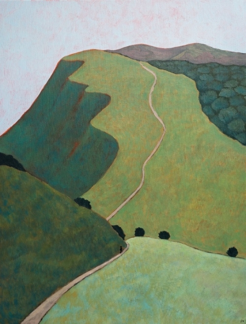 米力在《緩慢是風景的名字》書中，以圖畫紀錄的桃源谷。（圖片來源：米力）