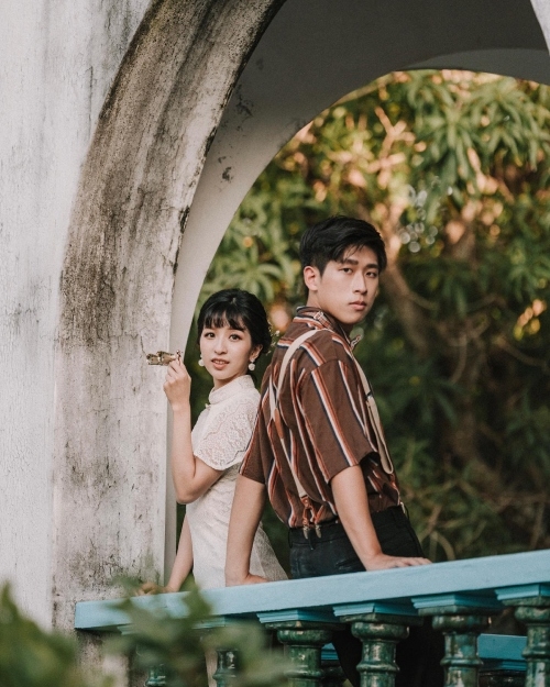 台南隨處可見老屋、古蹟，是旗袍旅行的絕佳選擇（出自IG@chipao_anping）