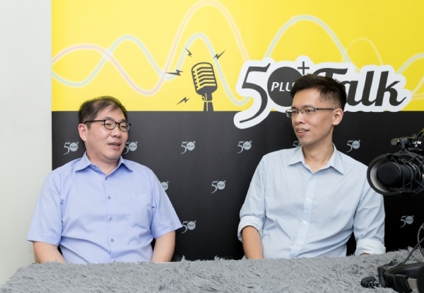 北醫醫學檢驗暨生物技術學系教授林榮俊(左)；萬芳醫院骨科醫師陳昱斌(右)。