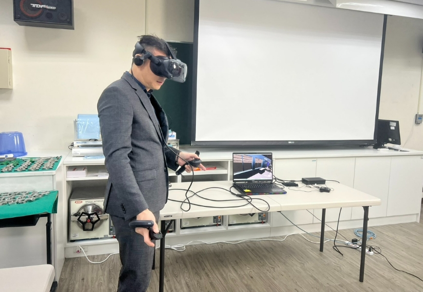 林煒的虛擬實境教育系統已導入學校使用。（圖片來源：林煒）