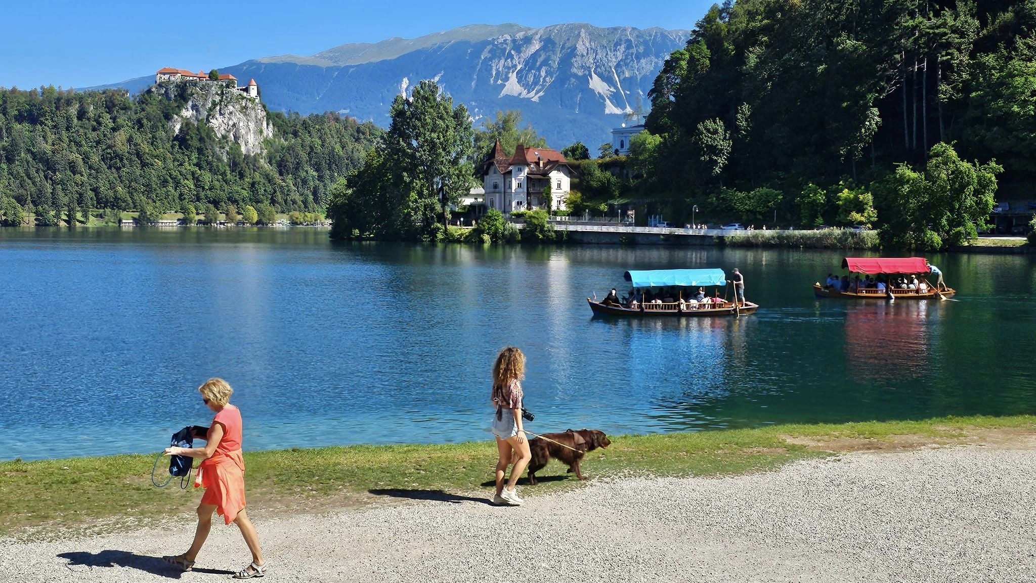 斯洛維尼亞布萊德湖景色優美。（圖片來源：洪良志）