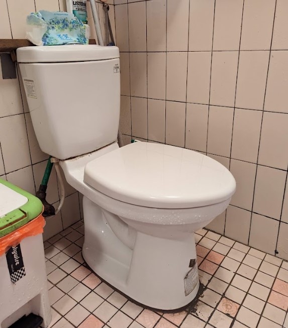 一般馬桶高度約38公分，若下肢無力，坐下、起身將造成困難。（居安照護提供） 