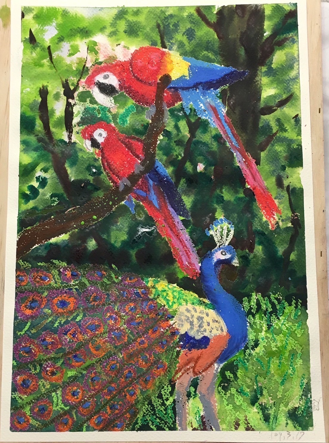 陳錦釘的繪畫用色鮮明大膽。