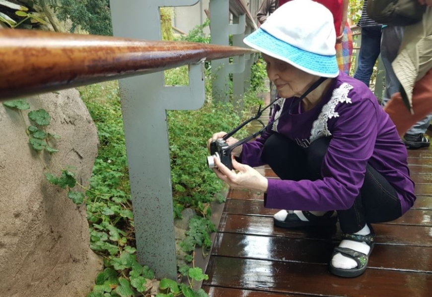 募集數位相機給失智長者使用，讓他們能仔細觀察周遭，與環境產生連結。（南方家園提供）