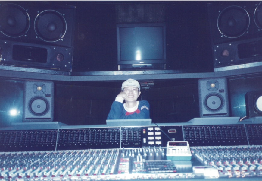 丁曉雯赴美國洛杉磯混音葉蘊儀專輯。（丁曉雯提供）