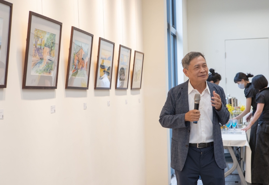 他在2023年舉辦的個展「遊戲人間」。