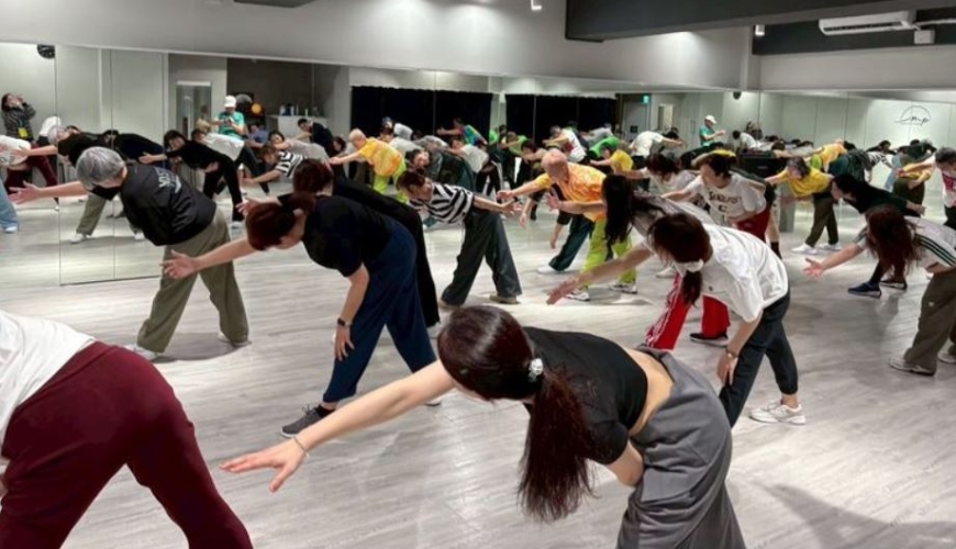 第一次練舞現場畫面。