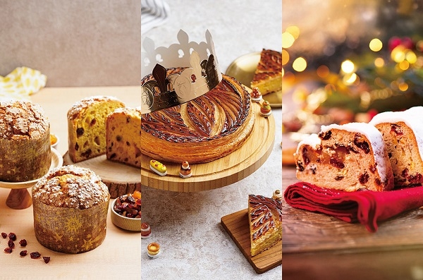 台南遠東香格里拉飯店一樓「品香坊」匯集多款聖誕限定甜點及禮盒，以多國節慶風味打造冬日儀式感。（圖片來源：台南遠東香格里拉）