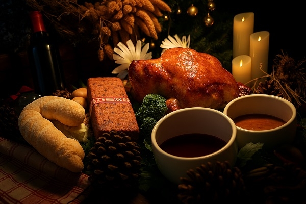 花蓮理想大地渡假酒店聖誕烤雞餐組。（圖片來源：花蓮理想大地渡假酒店）