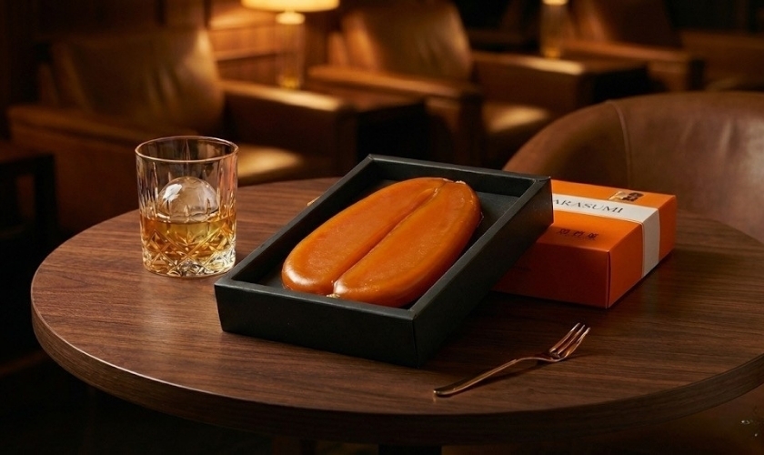 品牌經典琥珀烏魚子有「烏魚子界的愛馬仕」之稱。圖片來源：魚香涎