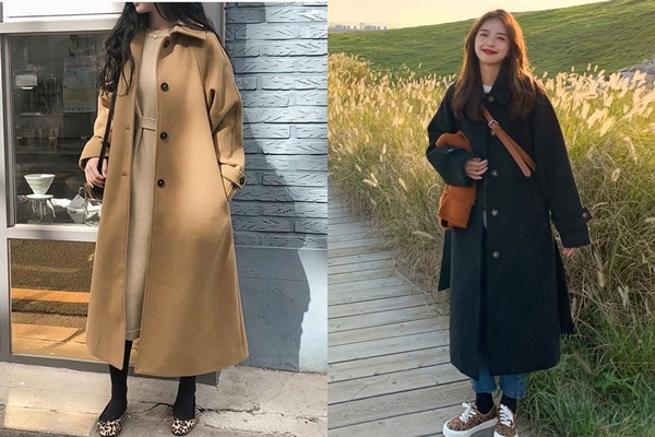 氣場十足的長大衣，是今年重新流行的熱門款式之一。（圖片來源：IG@kawaiisss_）