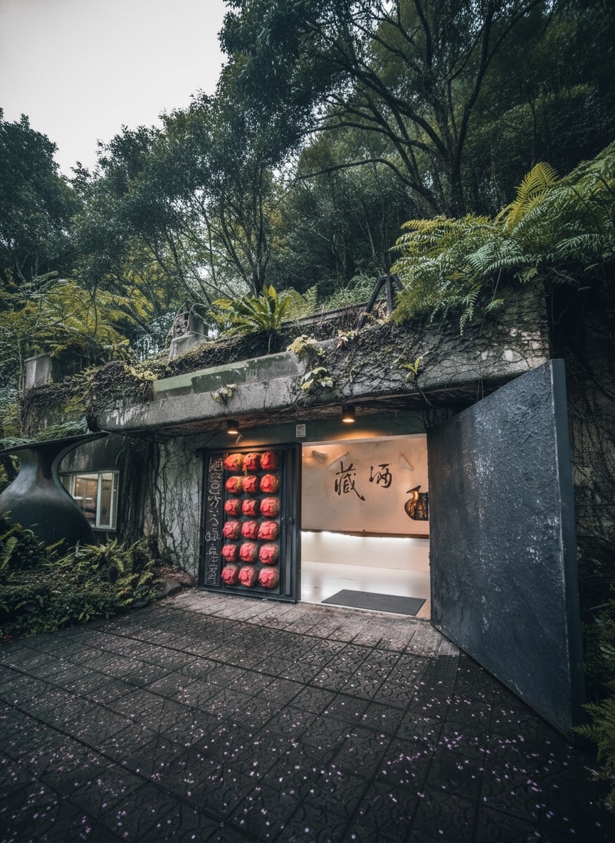 藏酒酒莊座落於充滿綠意的森林山谷中，景致十分優美。（圖片來源：藏酒酒莊FB專頁）