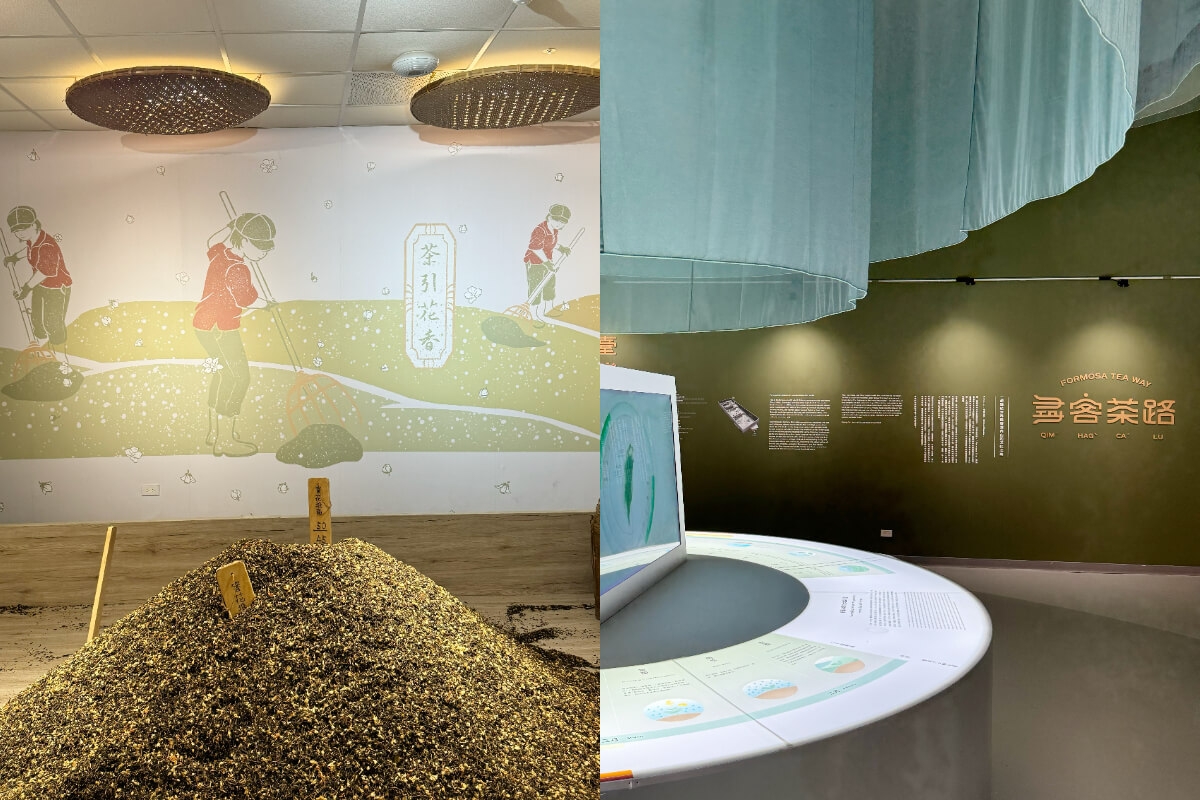 桃園龍潭區臺灣客家茶文化館內設有多個常設展