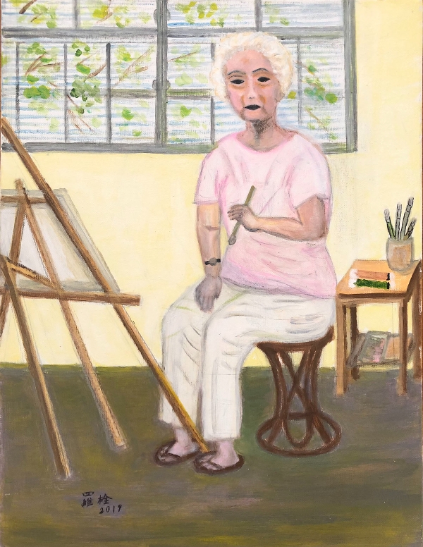 90歲時羅栓完成的自畫像。（圖片來源：甘樂阿舍美術館）    