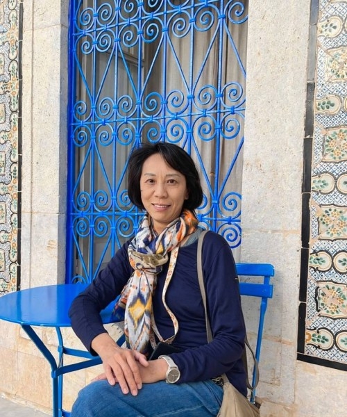 陳叡智在突尼西亞著名景點「藍白小鎮」（Sidi Bou Said）入住的小旅館，由男爵宅邸改裝而成。（圖片來源：陳叡智） 